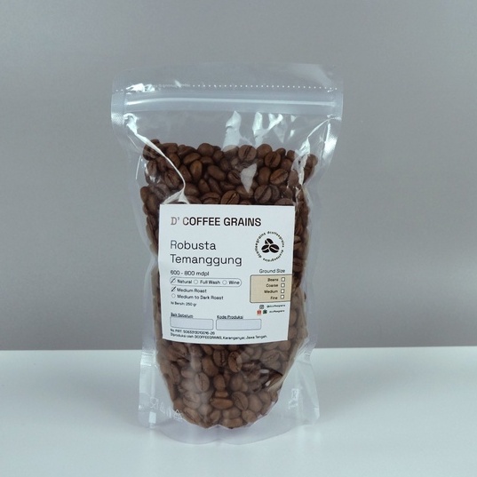 

Robusta Temanggung Natural Roasted 250 gr/500 gr - Biji Kopi
