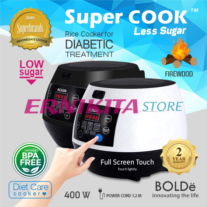 BOLDe SUPER COOK  LESS SUGAR 1 L - Super Cook Rice Cooker Less Sugar