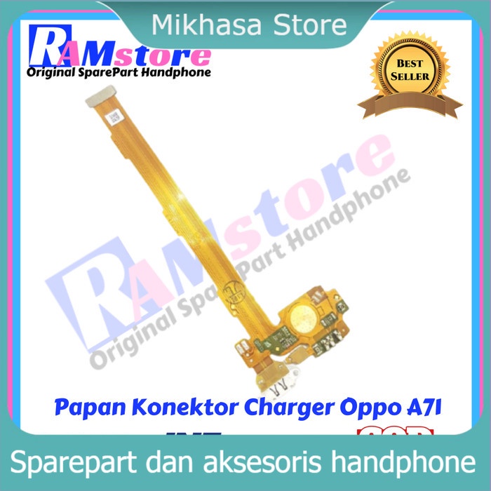 Papan Charger Oppo A71 PCB KONEKTOR CAS CONNECTOR CHARGER MIC Oppo A71 ORIGINAL Ori Mikhasa Store