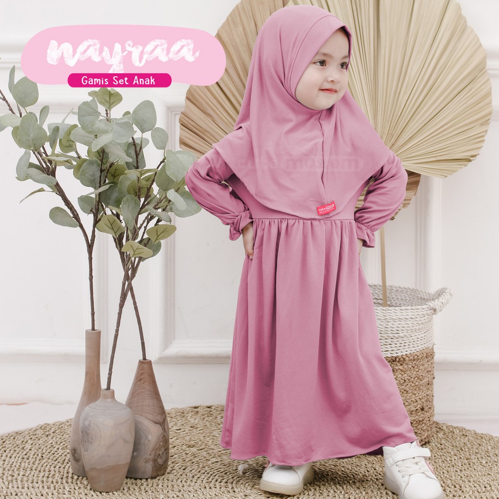 PAKAIAN MUSLIM NAYRA BAJU LEBARAN NAYRAA GAMIS SET BAYI GAMIS BAJU LEBARAN ANAK XS / S BAHAN LEMBUT NYAMAN HIGH QUALITY