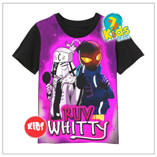 Kaos Baju Anak Game Friday Night Funkin FNF  08 SBL - Pakaian Anak Game Friday Night Funkin FNF Ruv 