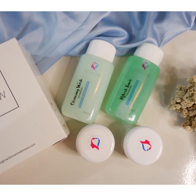 AZGLOW PAKET ACNE/CREAM WAJAH JERAWAT