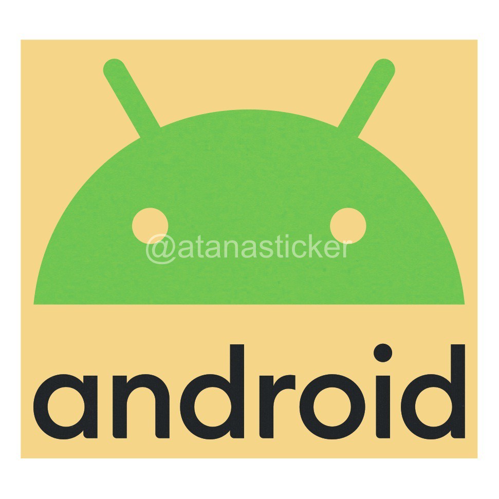 Sticker Cutting Logo Android 10 6x5,5cm