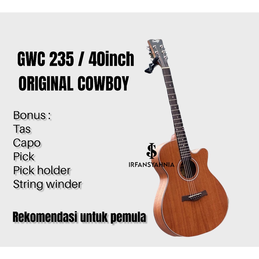 gitar cowboy akustik 40 inch GWC 235 guitar accoustic string ORIGINAL COWBOY