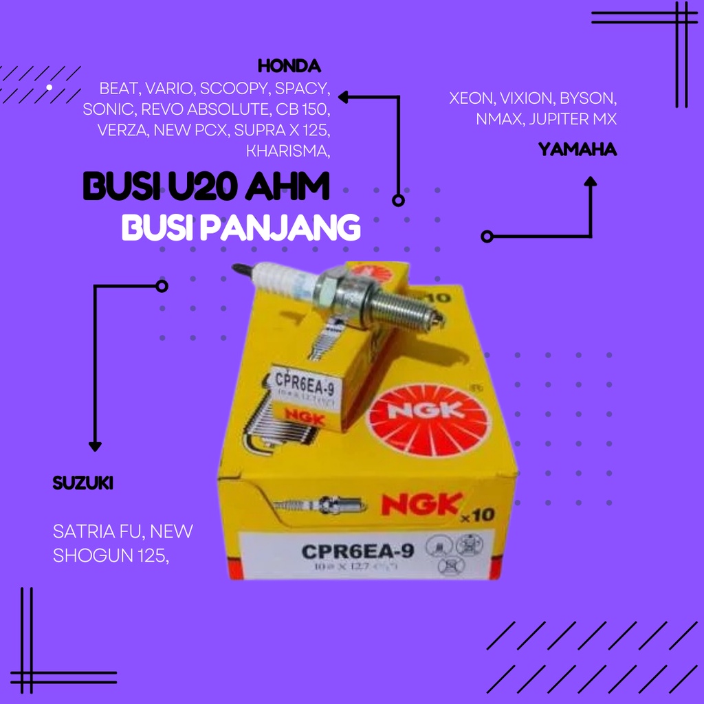 Busi NGK CPR6EA-9 Karisma / Supra X125 / Revo Absolute - ANNORA.MOTOR