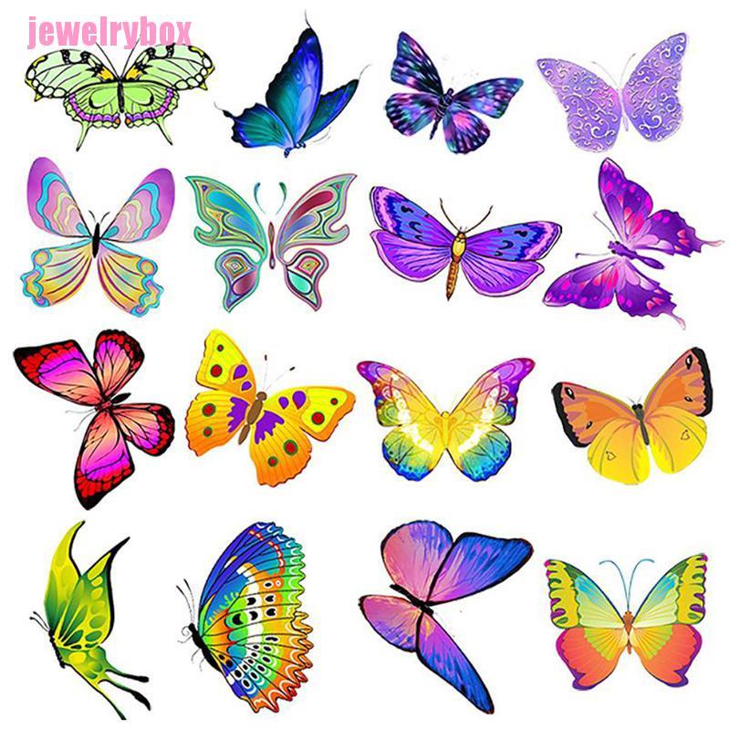 Jx 50pcs Stiker Butterfly Untuk Laptop Skateboard Gitar Kulkas