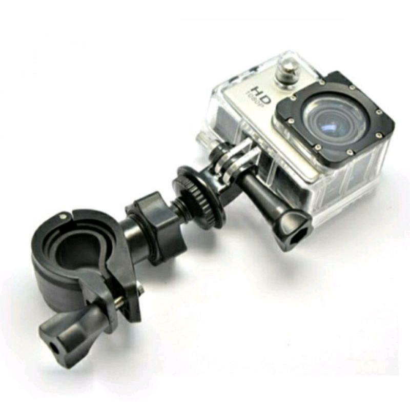 Breket Holder Camera Action GoPro Sepeda Motor Di setang Pcx Adv Byson Dll