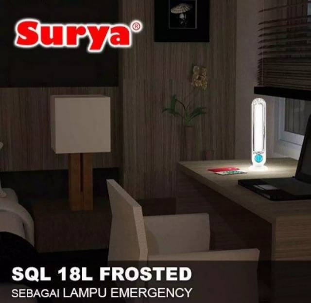 Emergency Lamp Surya SQL 18L Frosted uk.besar 30 x 6 x 6 cm Terbaik