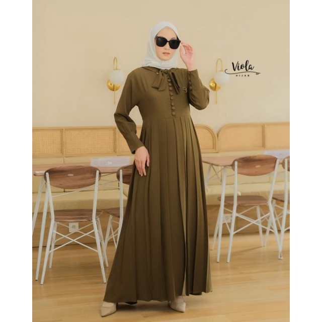 GAMIS WANITA / HASEENA DRESS ORI VIOLA HIJAB