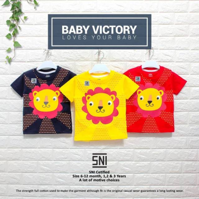  GROSIR  ECER kaos anak  baby  victory  GIRL BOY lengan pendek 