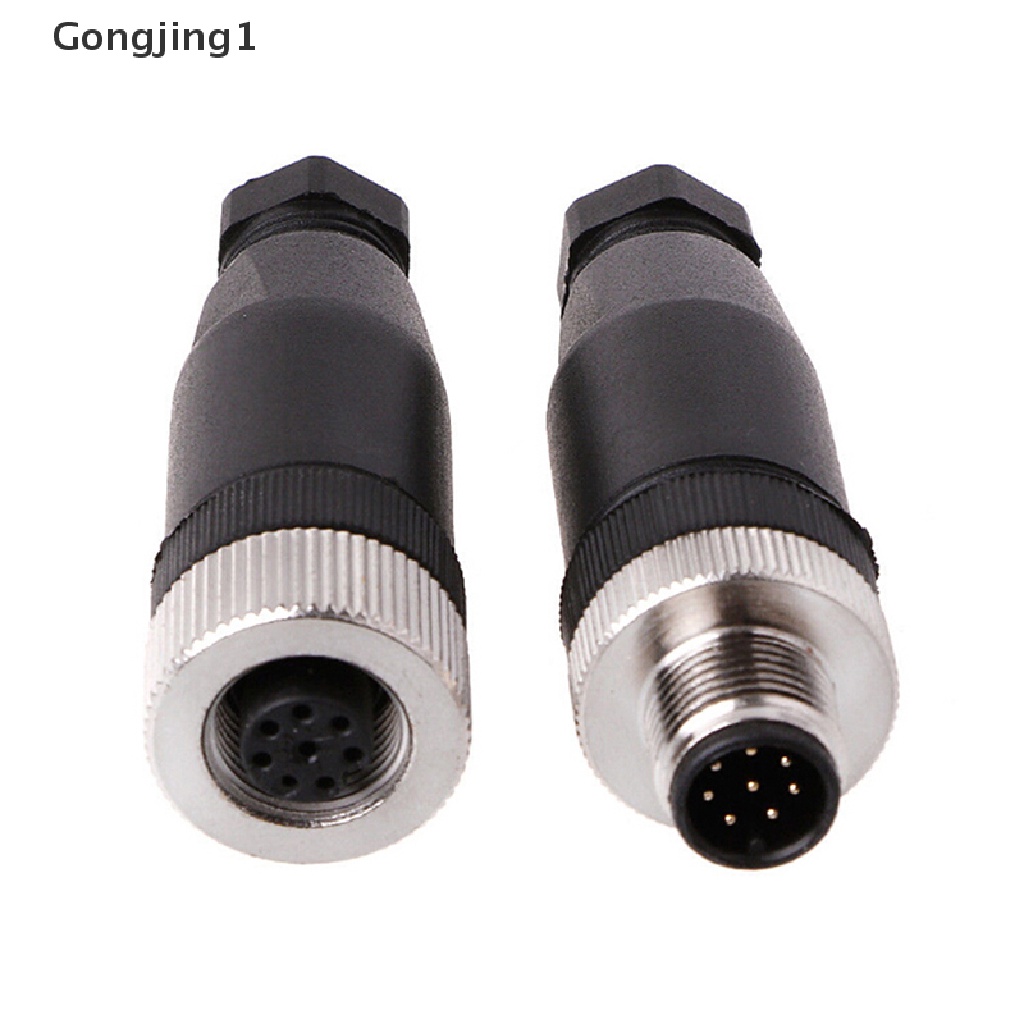 Gongjing1 1Pc Konektor sensor M12 3 / 4 / 5 pin male / female