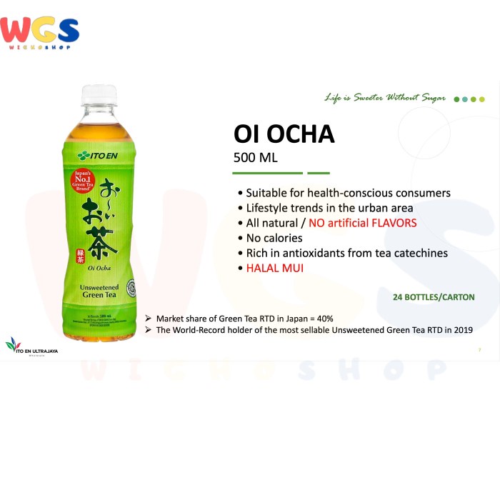 ItoEn - Ito En Japanese Green Tea 24 btl x 500ml - Khusus Gojek - Grab