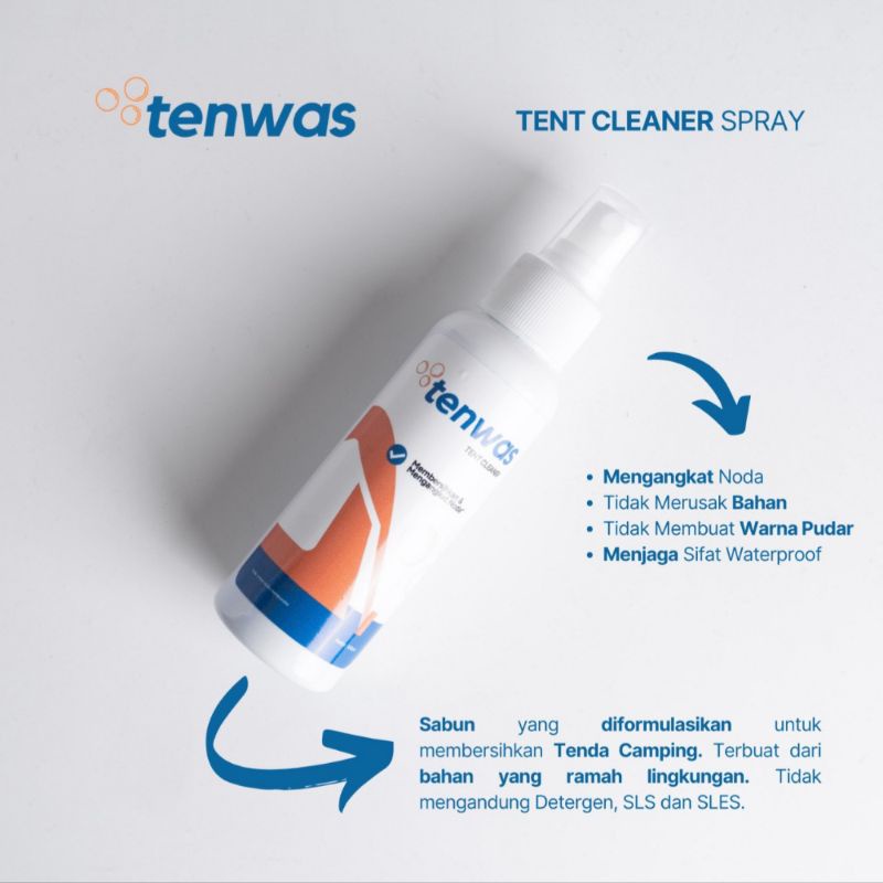 Tenwas Tent Cleaner Spray Flat Liquid Cairan Pembersih Tenda Peralatan Outdoor Hiking Camping Kemah