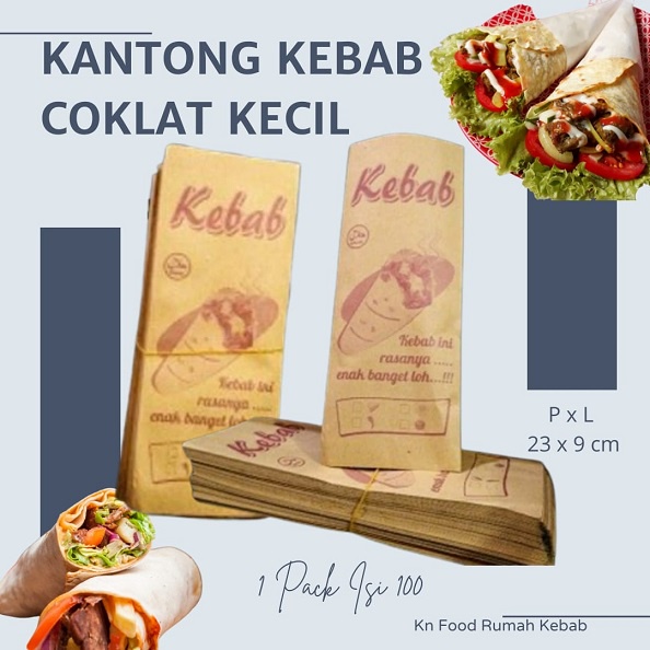 

Kantong Kebab Coklat Kecil 100 pcs Kemasan Kantong Kebab Coklat Kecil 1 Pack 100 lembar