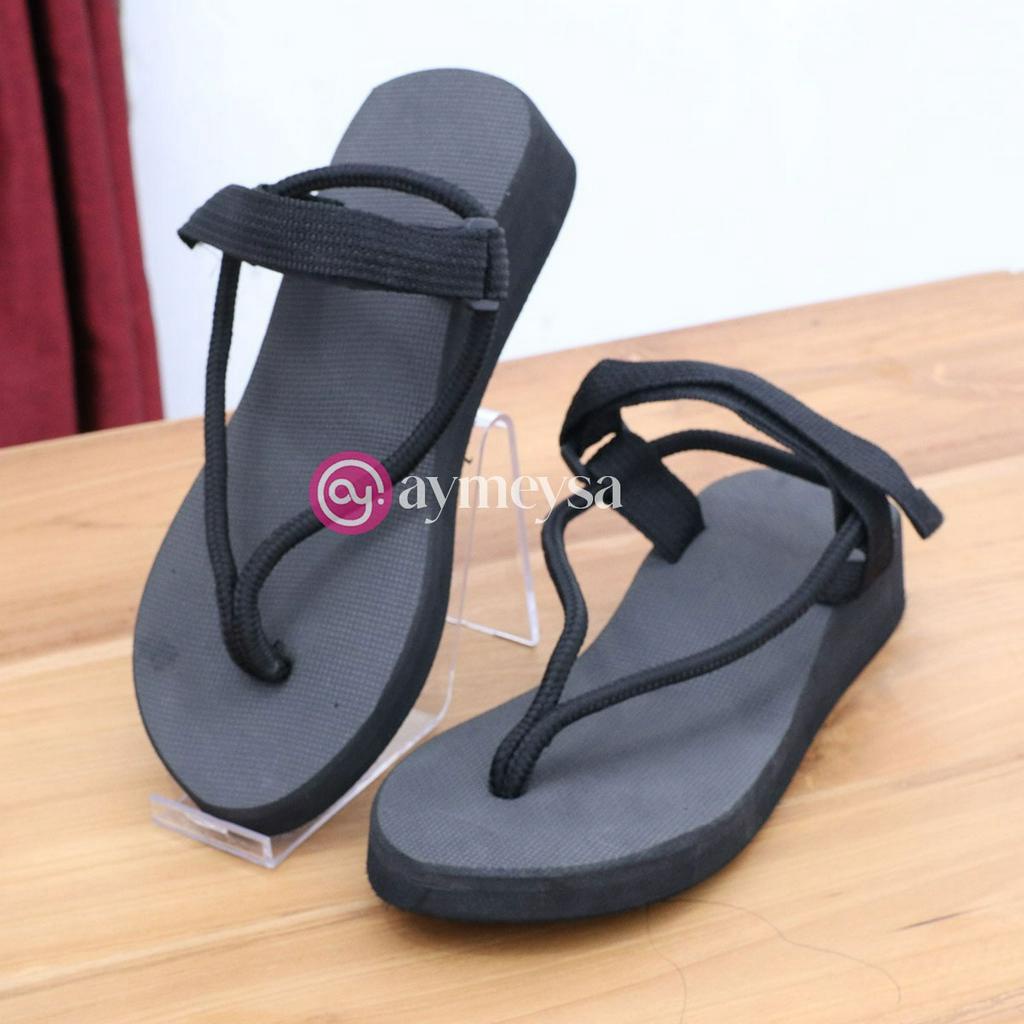 Sandal Wedges Traveling Jepit untuk Wanita Model Inara