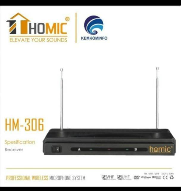 Mic Homic HM306 Mic Wireless Double, Best Seller