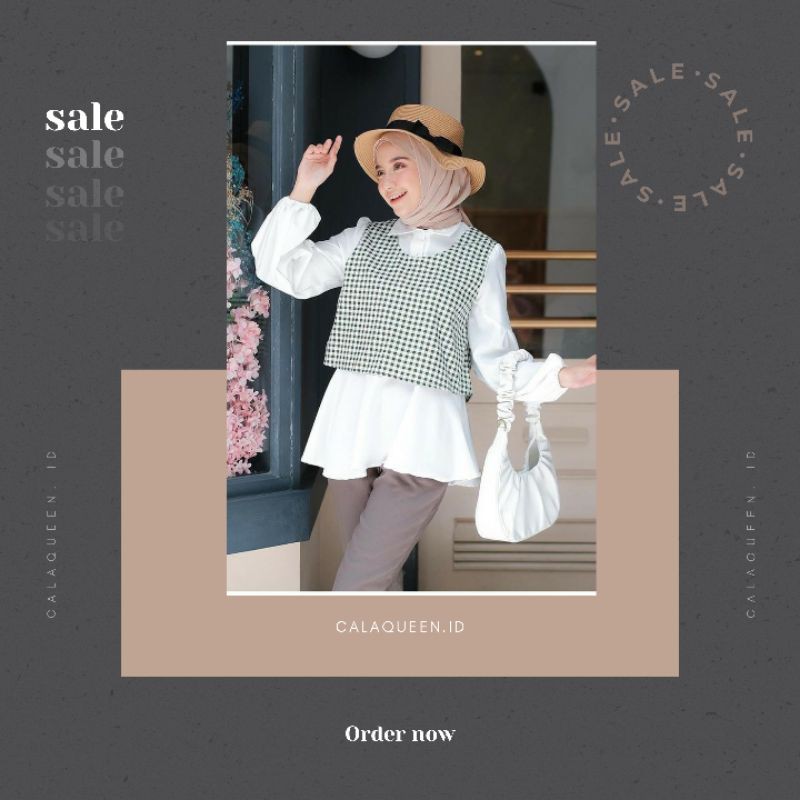 Baju wanita fashionable Yuzu Peplum Blouse