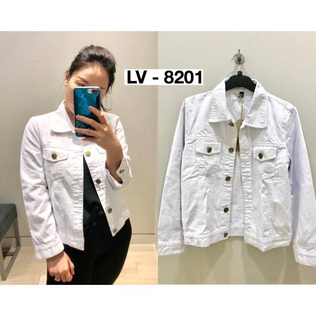 Benefit Jaket jeans putih standar