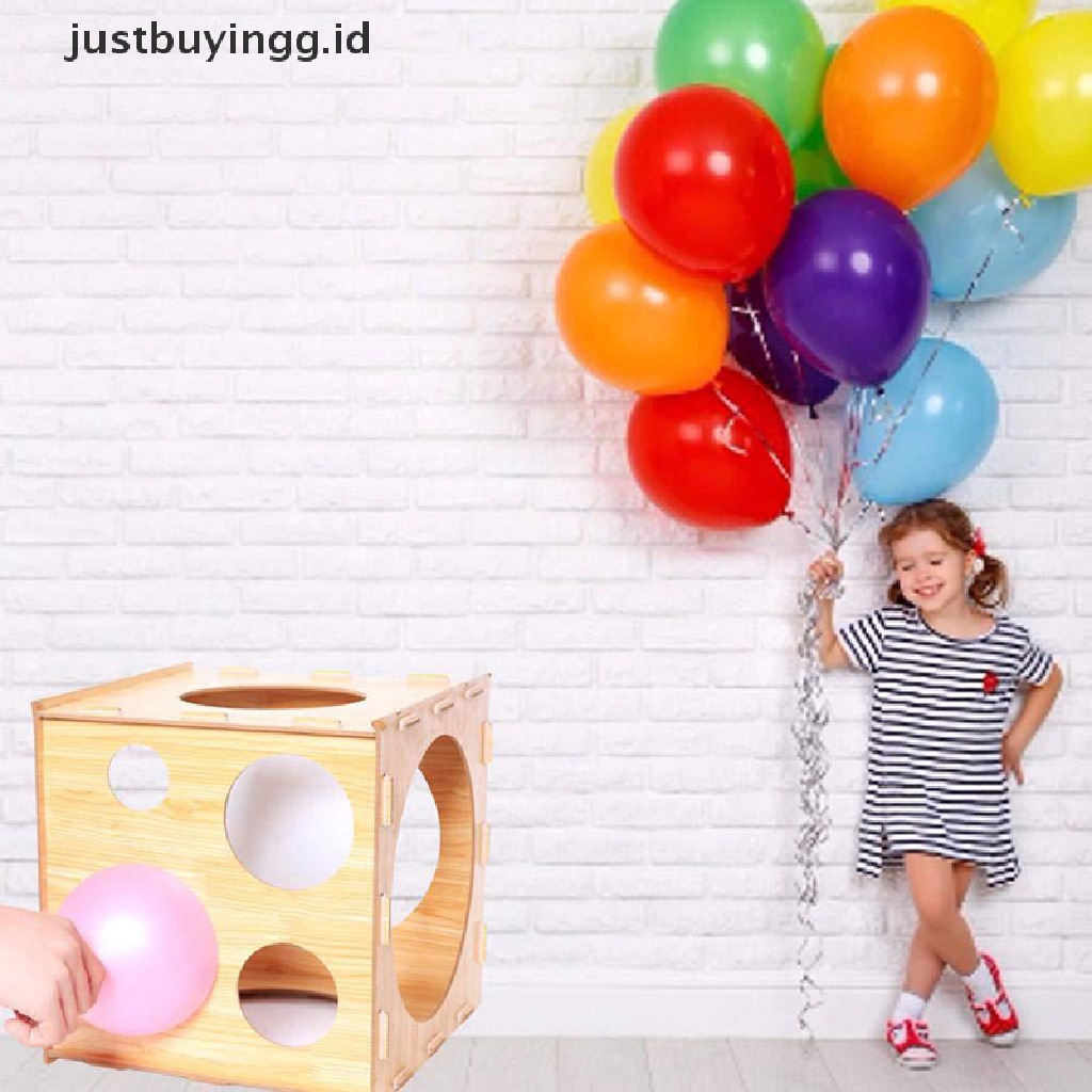 (Justbuyingg.Id) Alat Pengukur Balon 11 Lubang Bentuk Kotak Bahan Pp