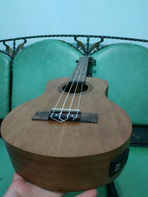 Ukulele Elektrik Tenor Cowboy Coklat Tua Eq Toner Murah Jakarta