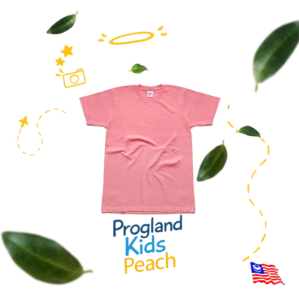 kaos polos anak peach