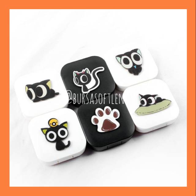 Kotak Softlens kotak kucing lucu / tempat softlens / travelkit