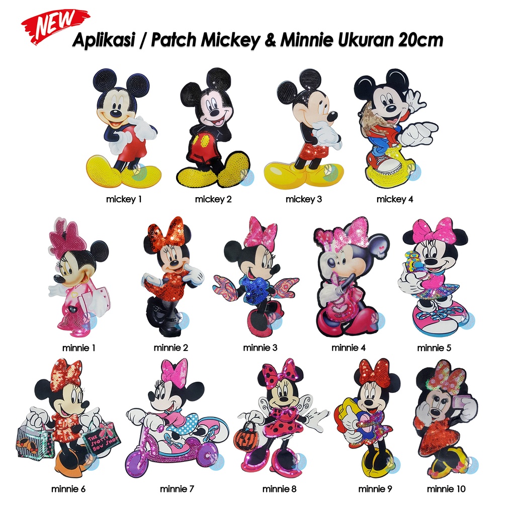 Aplikasi / Patch LOL Miky and Minie Ukuran 20cm No LED / 1 LED Murah