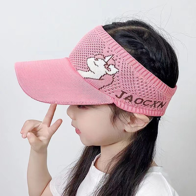 Topi Rajut Anak-Anak Kosong Atas Perlindungan Matahari Motif Karakter Lucu Murah