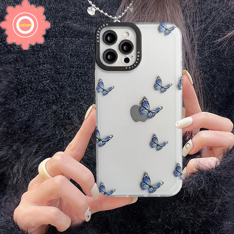 Butterfly Soft Case Tpu Transparan Motif Kupu-Kupu Untuk iPhone 7 8 6 6s plus X XR XS max 11 12 13 pro max SE 2020