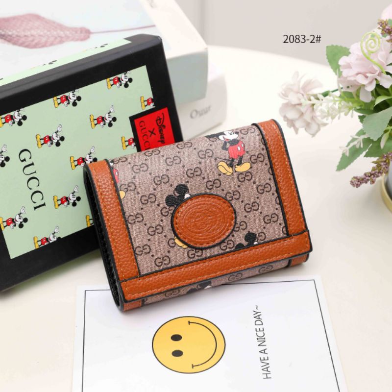 dompet Gucci Disneyx Mickey Mouse Card Case Wallet #2083-2 Semi PremiumWallet