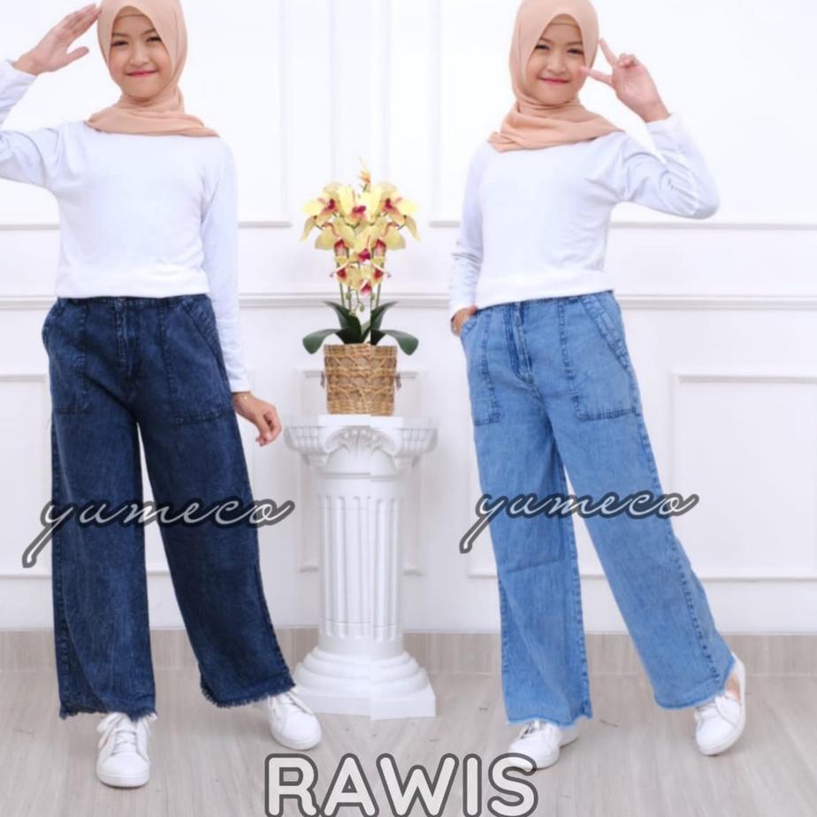 [PRODUK R8JAM] Celana Kulot Jeans Anak Tanggung - Remaja 10-18 Tahun Highwaist // Celana Kulot Anak 