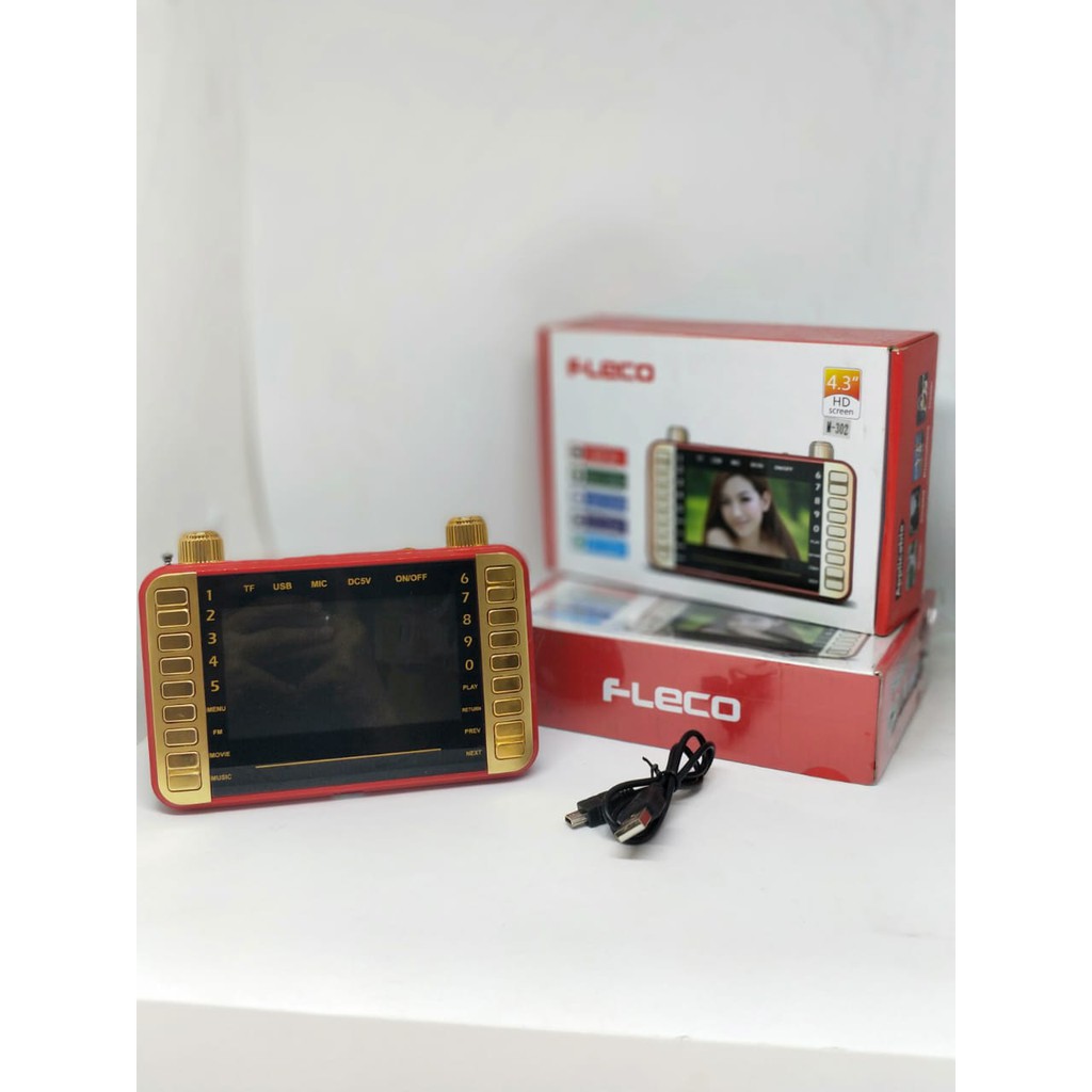 speaker Fleco M 302 Portable Mini TV Dan MP3 PLayer ORIGINAL FLECO M-302