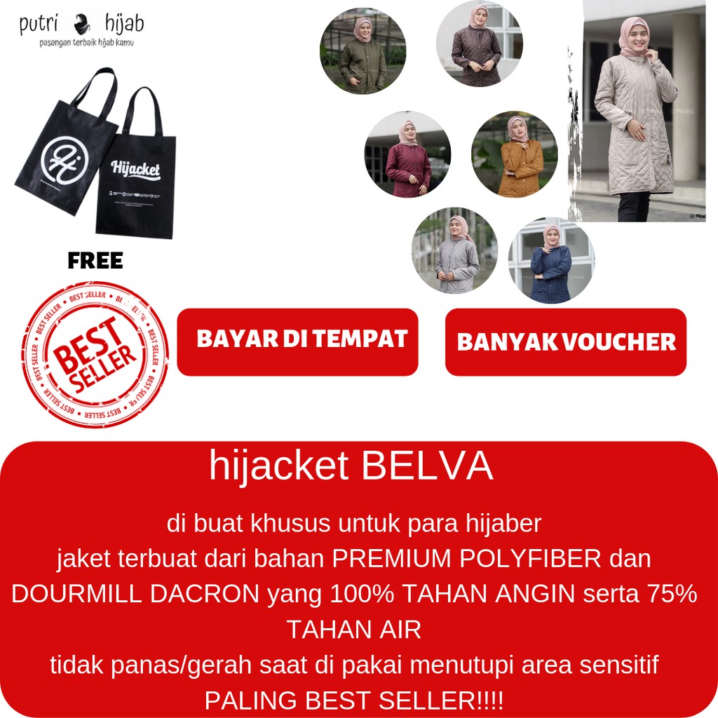 JAKET WANITA MUSLIMAH HIJACKET BELVA ORIGINAL