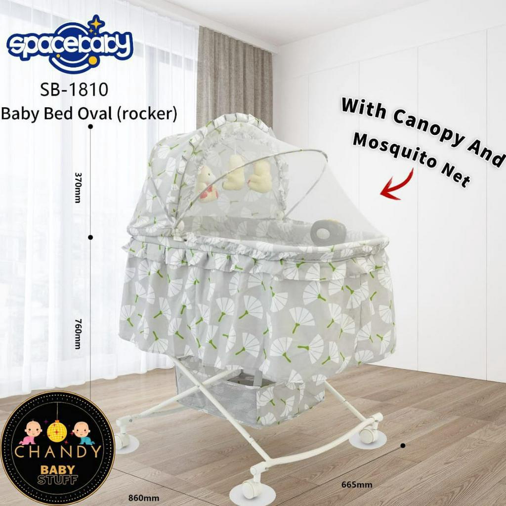 BOX BABY BED OVAL SPACE BABY SB 1810 ( ROCKER )