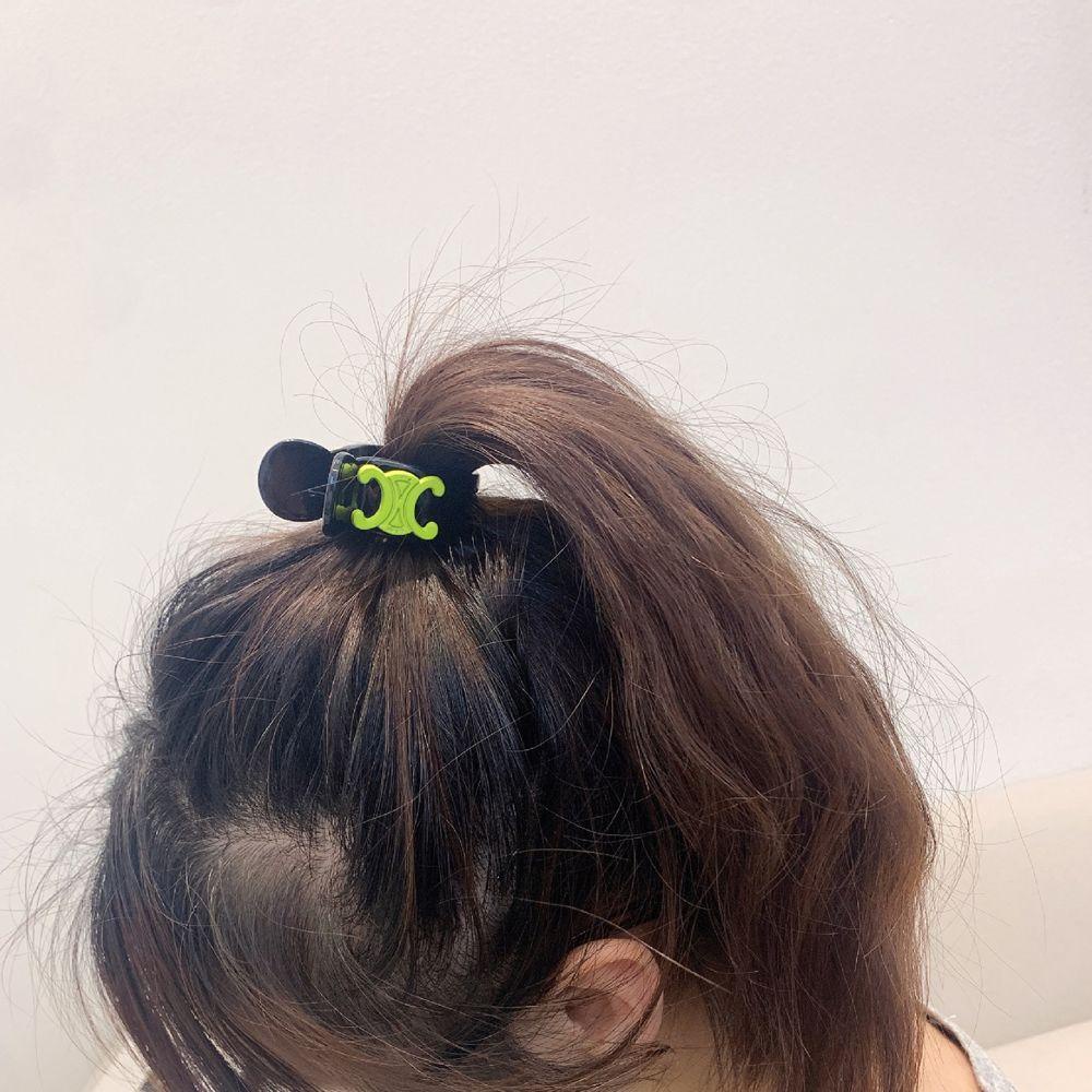 [Elegan] Jepit Rambut Perempuan Retro Sederhana Warna Permen Mode Manis Huruf C Hiasan Kepala