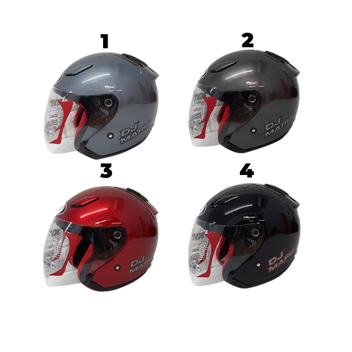 HELM HALF FACE KYT DJ MARU SOLID ALL COLOR | Shopee Indonesia