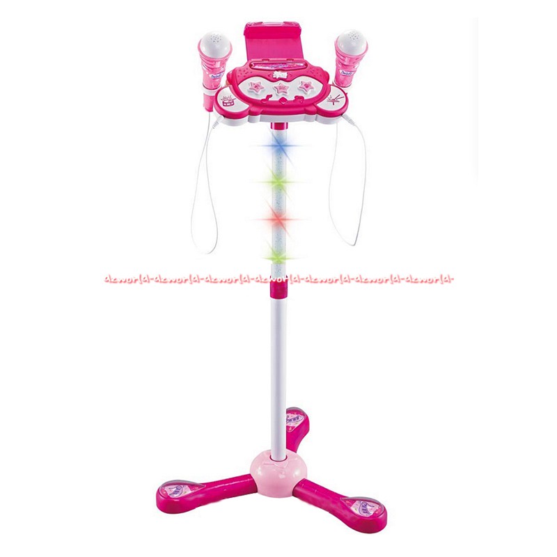 Kiddy Star Microphone Bisa Smarthphone Mp3 Player Mainan Mic Mik Menyanyi Musik Anak Pink Penyanyi