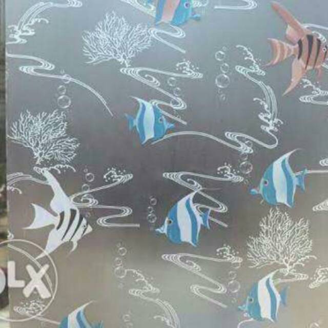 Stiker kaca motif ikan / sticker kaca jendela anak / sticker kaca film motif
