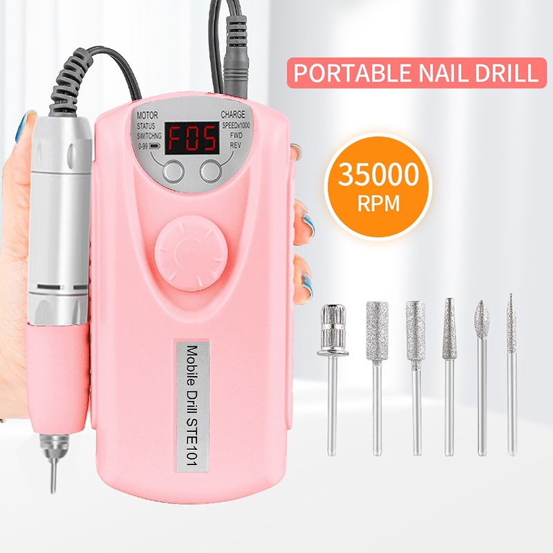 Piggy D &amp; Z Mesin Sander Kuku Elektrik 30000 rpm Acrigel Dan Fiber Bivolt Untuk Manicure
