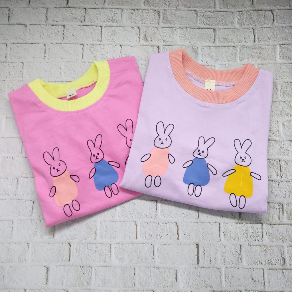 Sweater / Baju anak perempuan lucu murah usia 1-4 thn 100% import kualitas premium gambar 3 RABBIT SWTR01