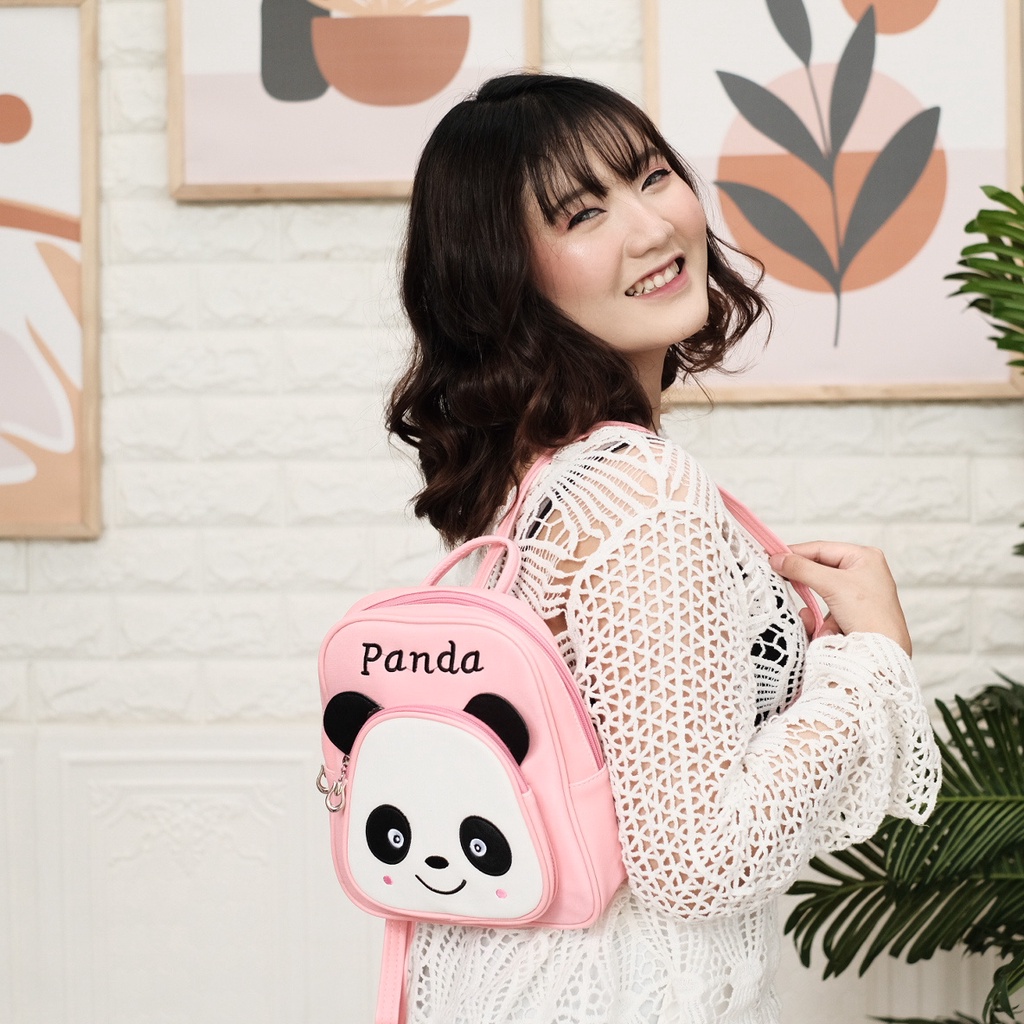 tas ransel anak lucu import panda tas wanita