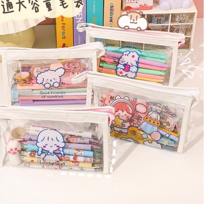 

Baru TEMPAT PENSIL TRANSPARANT KOREA ZIPPER MOTIF AESTHETIC KREATIF LUCU / FILE BAG POUCH PVC TRANSPARAN SERBA GUNA / KOTAK PENSIL / DOMPET TAS POUCH KOSMETIK