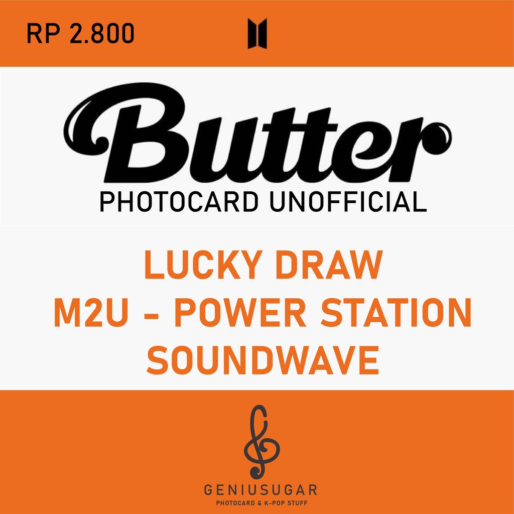 [REPLIKA BTS] PHOTOCARD BUTTER LUCKY DRAW M2U SOUNDWAVE POWER STATION UNOFFICIAL