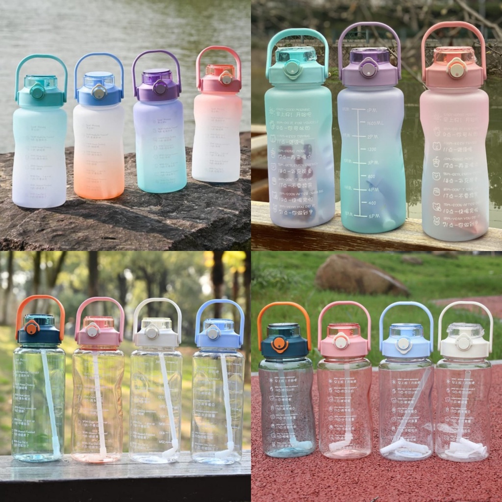 GO - Bo942 Botol Minum Stiker Lucu & Unik / Botol Minum 1,5L & 2L + Stiker & Tali / Botol Minum 1500 ML & 2000 ML-5