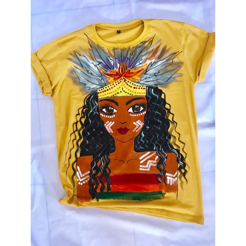 Kaos Lukis Etnik Mace Papua