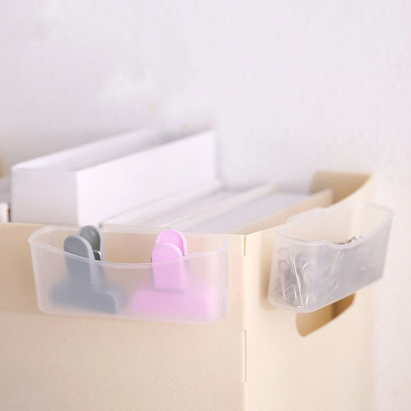 2Pcs Refrigerator Hanging Condiment Storage Box/Office Plastic Translucent Container/Mini Tableside Holder Plastic Shelf