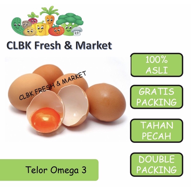 

telur omega 3 / telor omega3 / 1 tray 30pcs