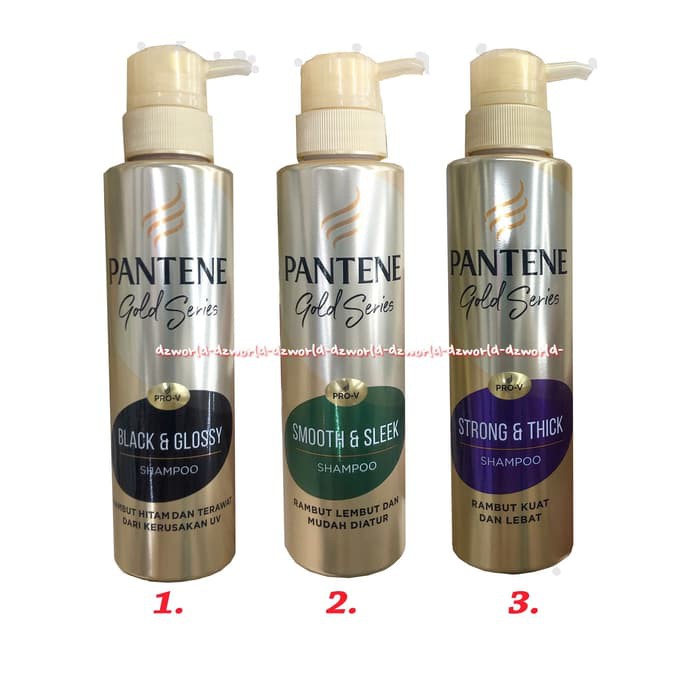 dzw306 Pantene Gold Series Black & Glossy Smooth Sleek Strong Shampoo 270ml