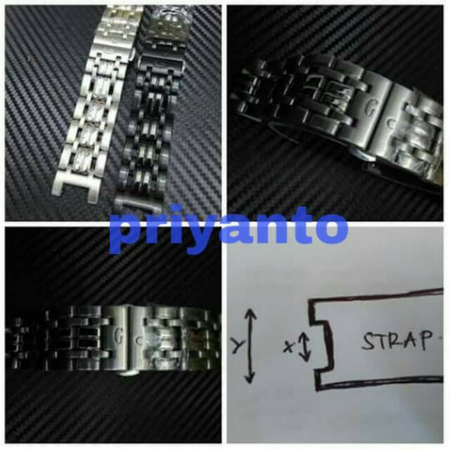 STRAP STENLIS RANTAI JAM GUESS COLECTION ORIGINAL (GC)