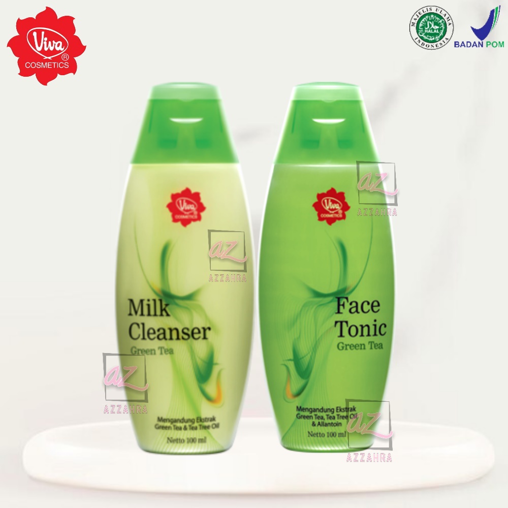 VIVA Paket Milk Cleanser &amp; Face Tonic Green Tea 100ml